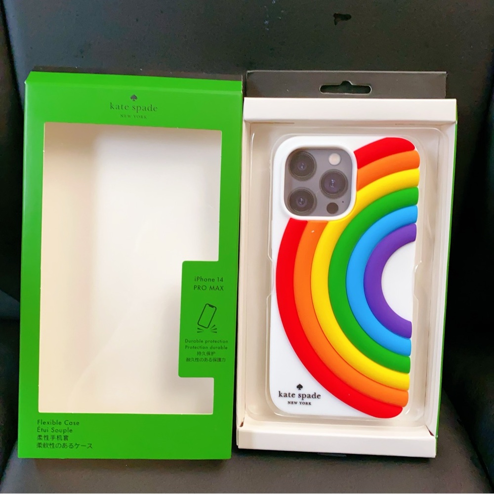 Kate Spade Rainbow silicion iPhone 14 Pro Max Case